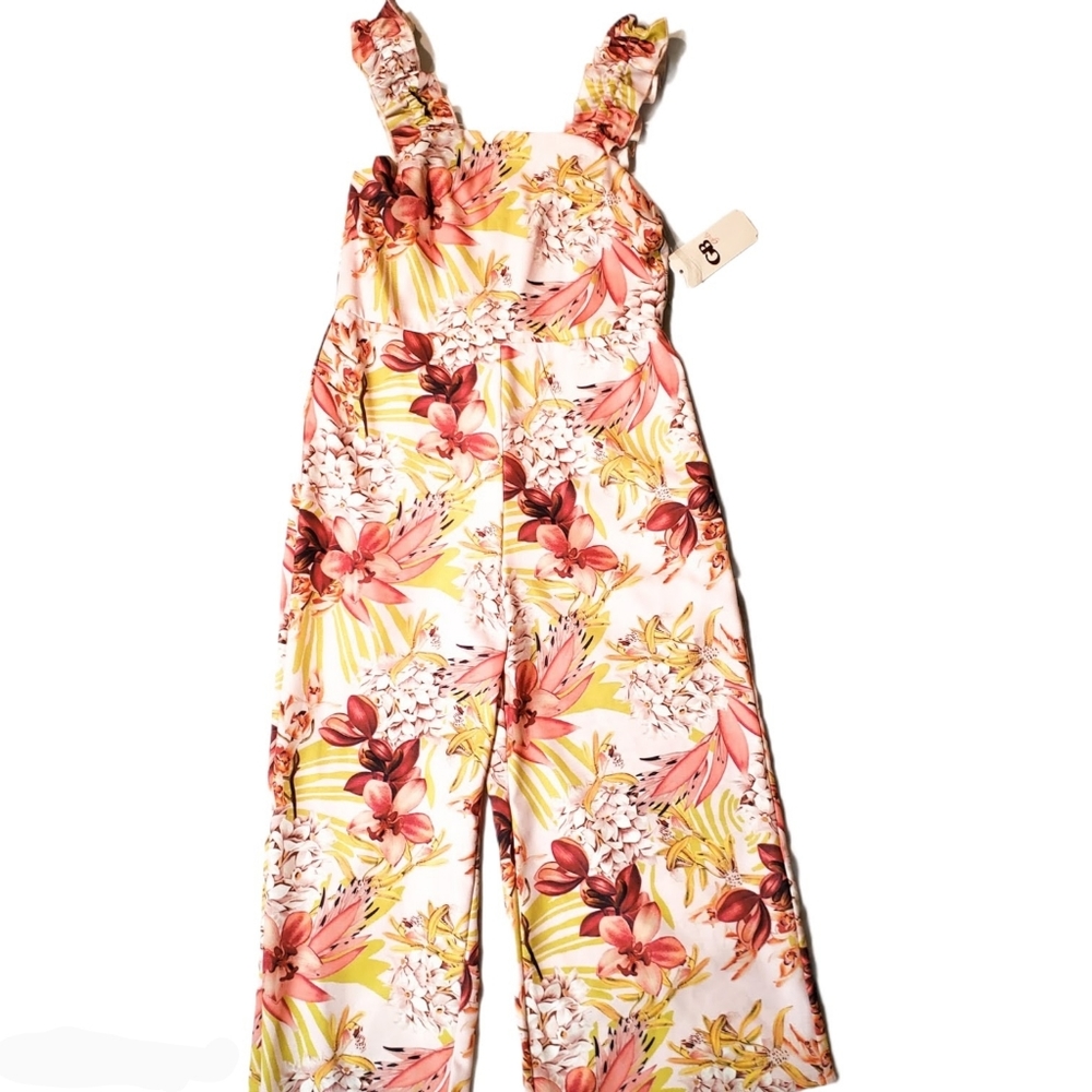 NWT GB Girls Tropical Floral Jumpsuit